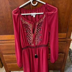 Boho red sequence dress Altuzarra/Target
